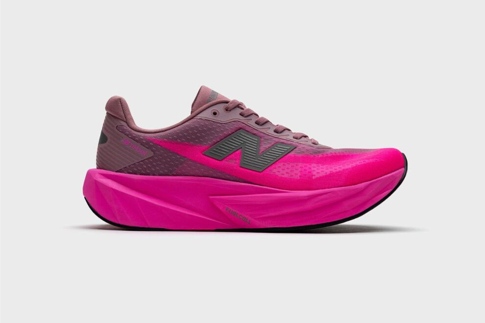 A single, studio, profile shot of the FuelCell Rebel shoe. 